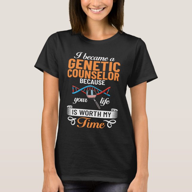 Genetic Counselor Assistant Counseling Geneticist T Shirt (Framsida)