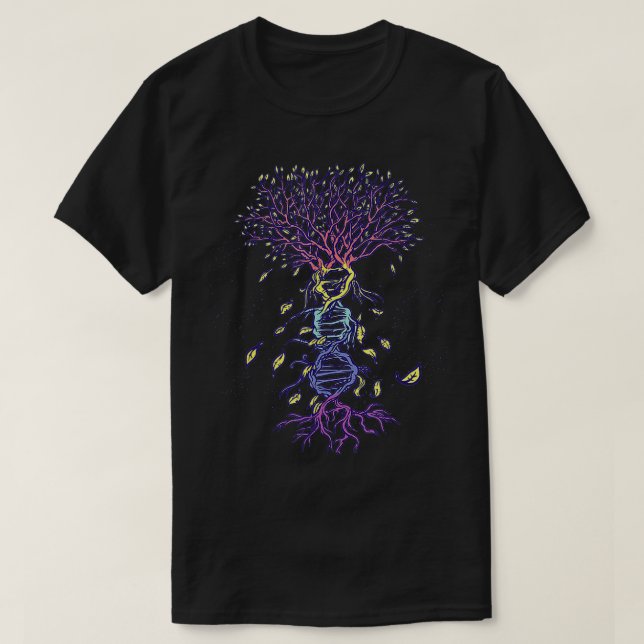 Genetics Plant i träd T Shirt (Design framsida)