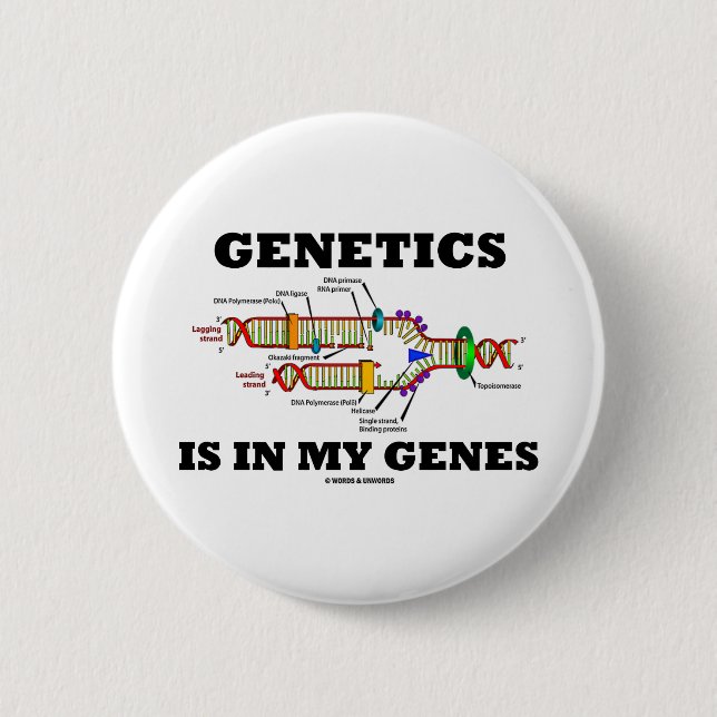 Genetik är i min gener (DNA-replicationen) Knapp (Framsida)
