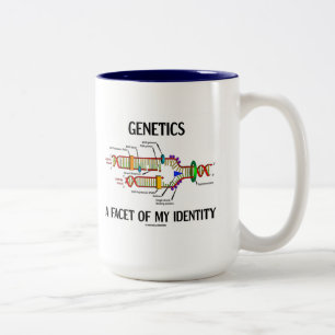 Genetik en fasettera av min identitet Två-Tonad mugg