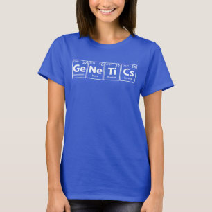 Genetik (Ge-Ne-Ti-Cs) Periodisk stavning av Inslag T Shirt