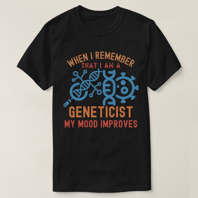 Genetikcitat, genetik huvudämne t shirt (Design framsida)