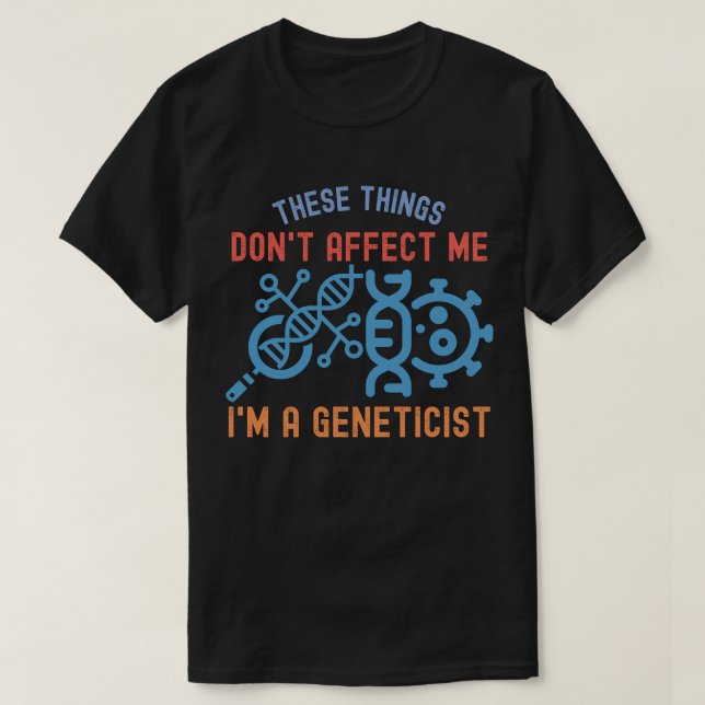 Genetikcitat, genetik huvudämne t shirt (Design framsida)