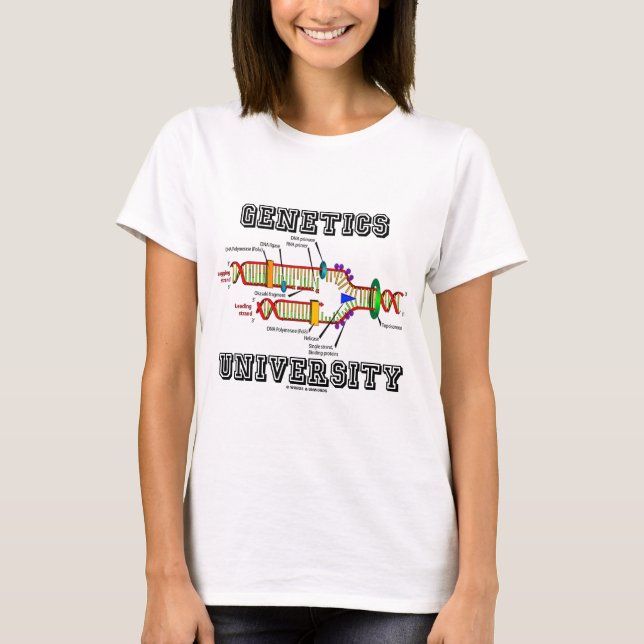 Genetikuniversiteten (DNA-replicationen) T-shirt (Framsida)