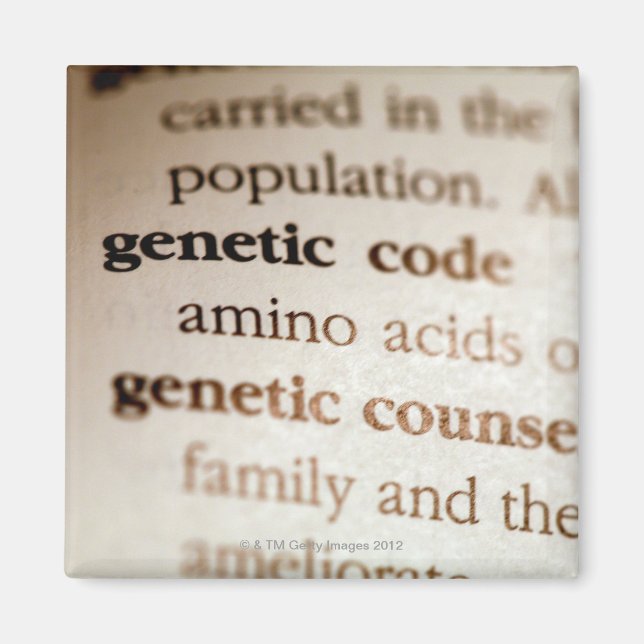 Genetisk kod och definitioner av genetisk rådgivni magnet (Framsidan)