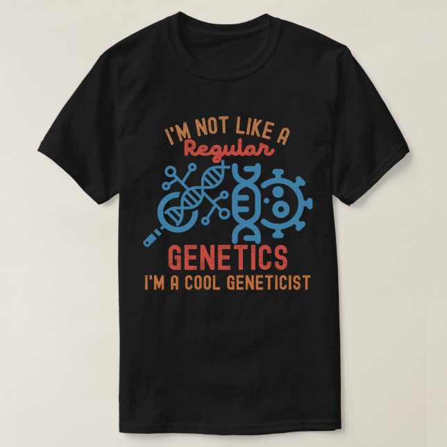 Genetisk major, Genetics Student T Shirt (Design framsida)