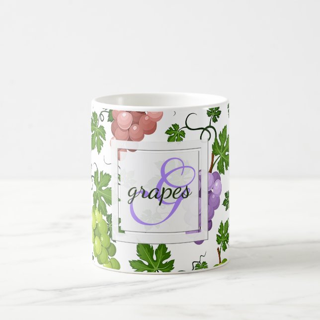 Genetiska druvor och grapeviner kaffemugg (Center)