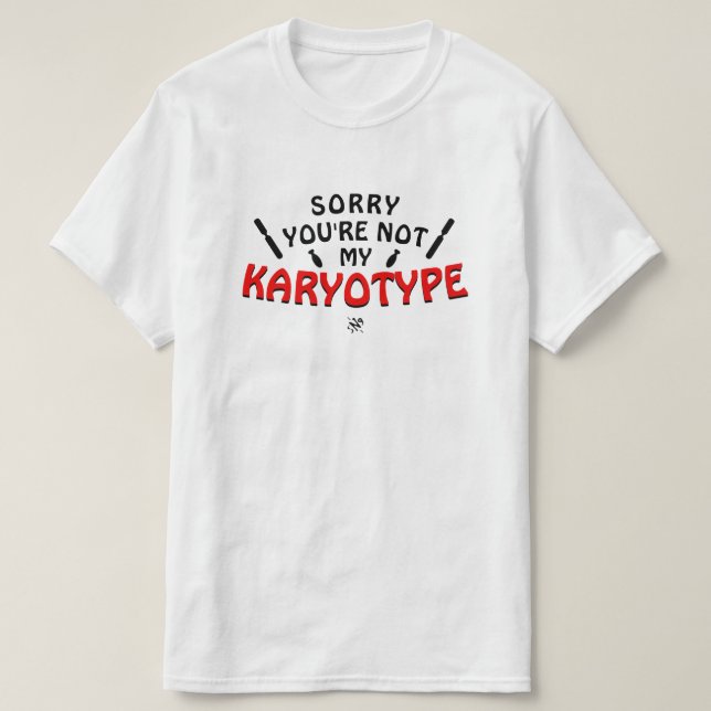 Genetiskt skämt om kök om kromosomer v2 t shirt (Design framsida)