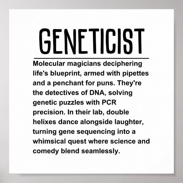 Genetist Poster (Framsidan)