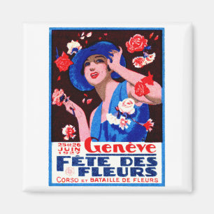 Geneva blomsterutställningaffisch 1927 magnet