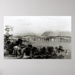 Geneva från Coligny som inristas av Robert Wallis Poster