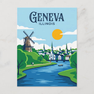 Geneva Illinois Vykort