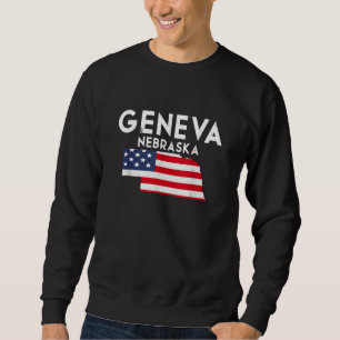 Geneva Nebraska USA delstat Amerika Resa Nebraskan Lång Ärmad Tröja