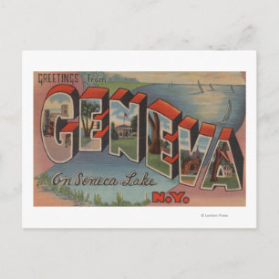 Geneva, New York - Stora bokstavsscener Vykort