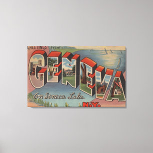 Geneva New York - stora brevplatser Canvastryck