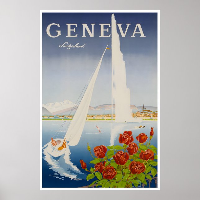 Geneva Resa Konst Schweiz Affisch Schweizisk Tryck (Framsidan)