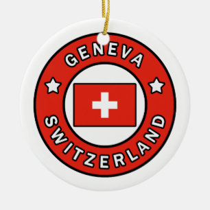 Geneva Schweitz Julgransprydnad Keramik