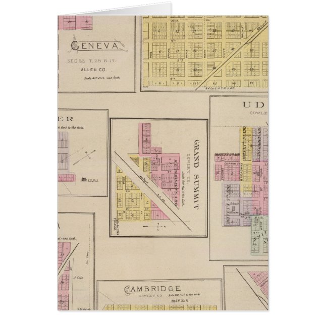 Genève, Atlanta, Dexter, Grand Summit, Kansas Hälsningskort (Framsidan)