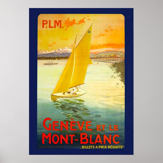 GENEVE ET LE MONT BLANC POSTER (Framsidan)