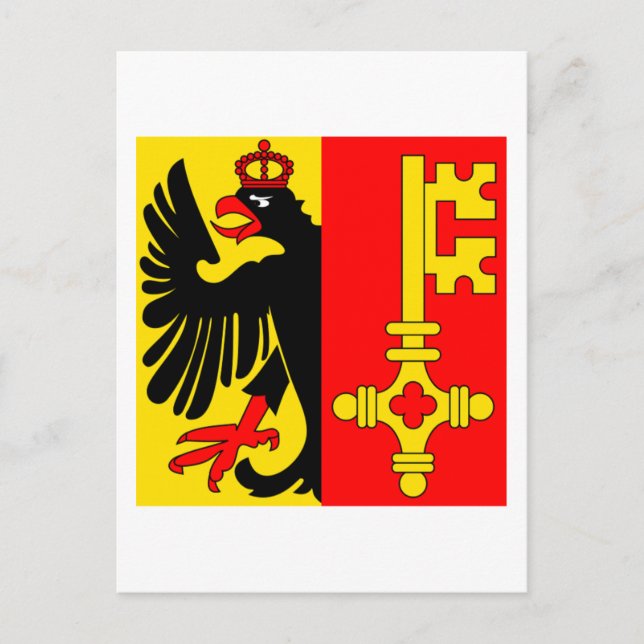 Genève-Flagga Vykort (Framsida)