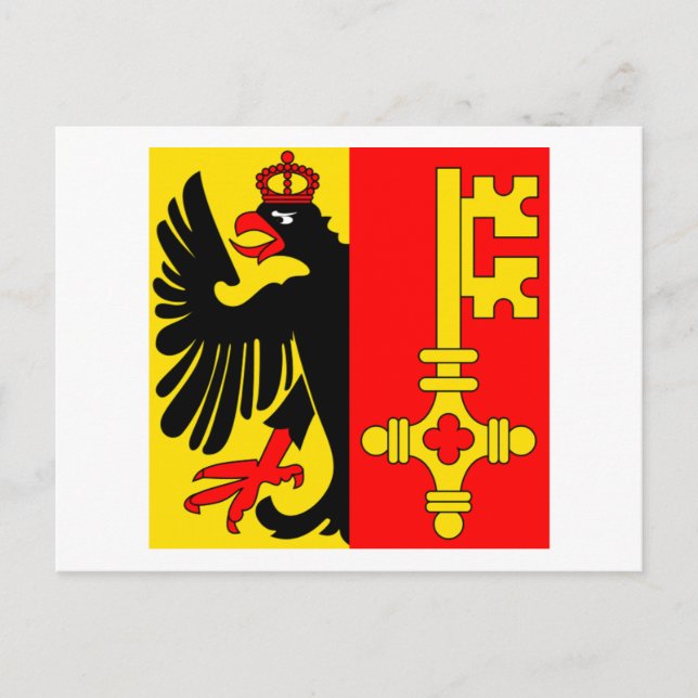 Genève-Flagga Vykort (Framsida)