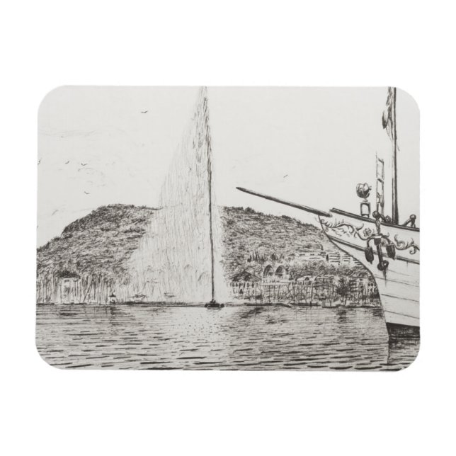 Genève Fontän och fritidsbåten 2011 Magnet (Horisontell)