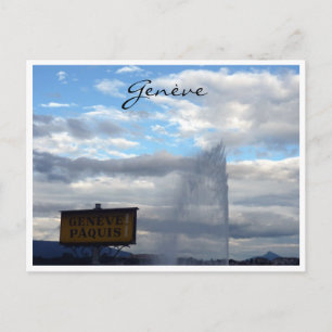 genève jet d'eau paquis vykort