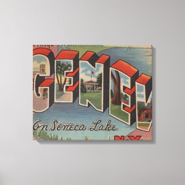 Genève, New York - Stora Brev-scenen Canvastryck (Framsida)
