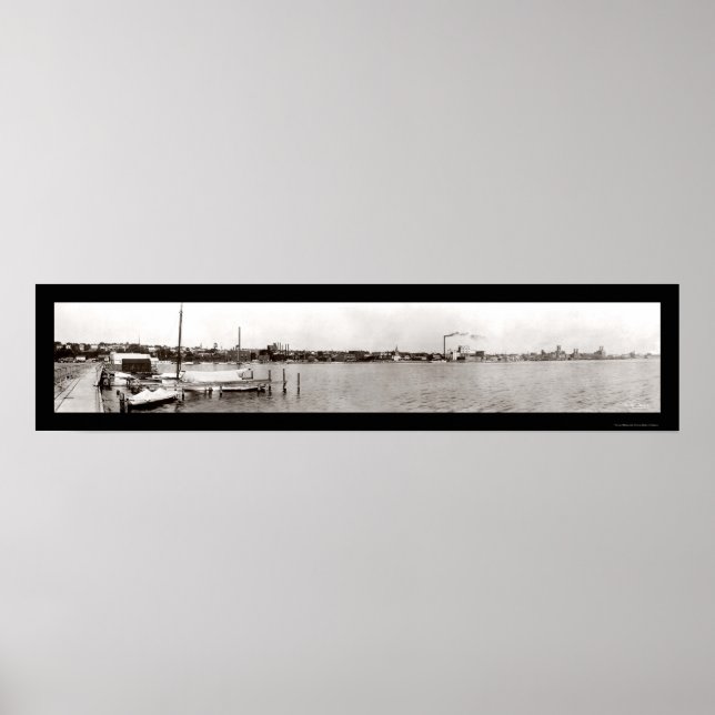 Genève NY Waterfront Photo 1909 Poster (Framsidan)