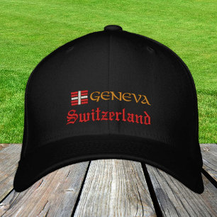 Genève och Schweiz mode/Schweiz Flagga Broderad Keps