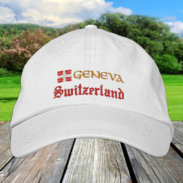 Genève och Schweiz mode/Schweiz Flagga Broderad Keps