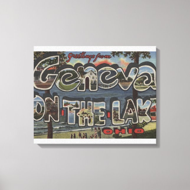Genève-på-Sjö, Ohio-stora Brev-scener Canvastryck (Framsida)