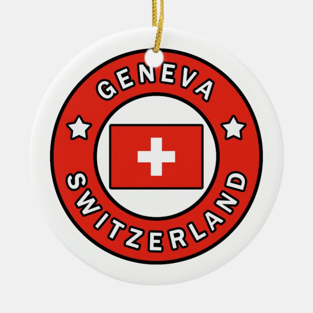 Genève, Schweiz Julgransprydnad Keramik (Framsidan)