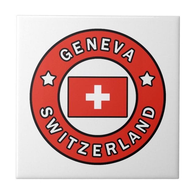 Genève, Schweiz Kakelplatta (Framsidan)
