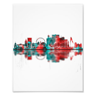 Genève Schweiz Skyline Fototryck