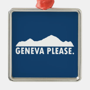 Genève Schweiz Snälla Julgransprydnad Metall