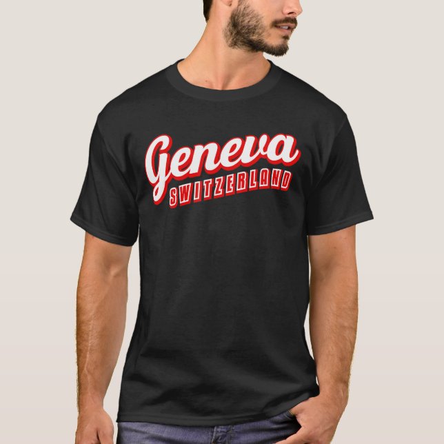 Genève, Schweiz T Shirt (Framsida)