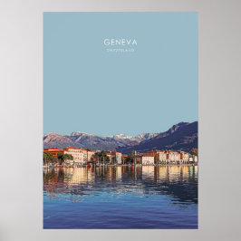 Genève, Schweiz Travel Artwork Poster