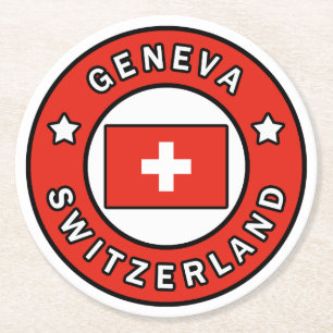 Genève, Schweiz Underlägg Papper Rund
