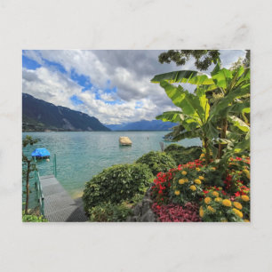 Genève sjö i Montreux, Schweiz Vykort