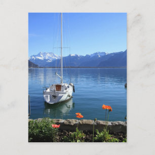 Genève sjö, Montreux, Schweiz Vykort