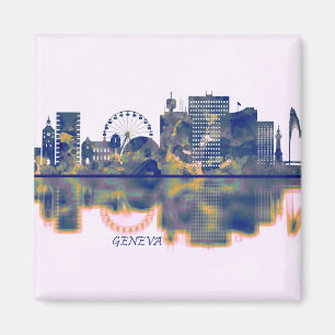 Genève Skyline Magnet