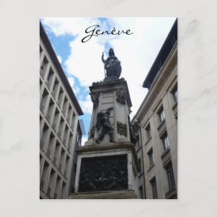 Genève staty vykort