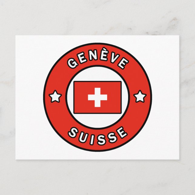Genève Suisse Vykort (Framsida)