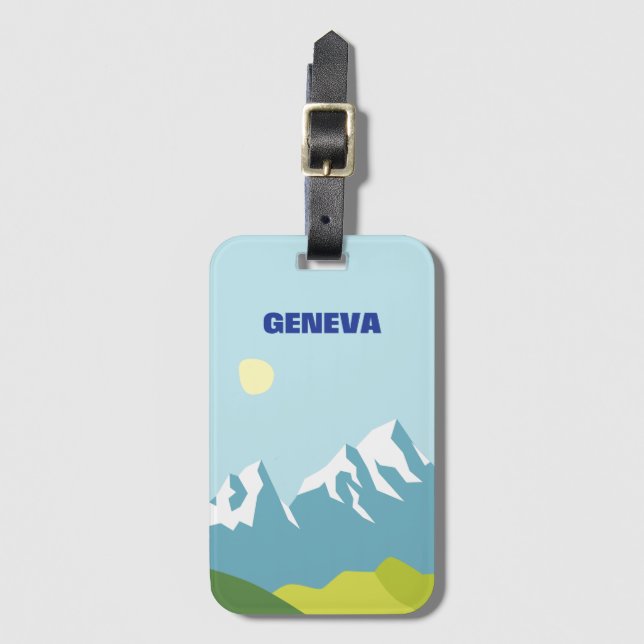 Genèveakrylisk bagagetagg bagagebricka (Framsida vertikal)