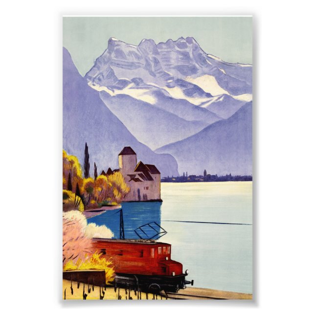 Genèvesjön Resa Fototryck (Framsidan)