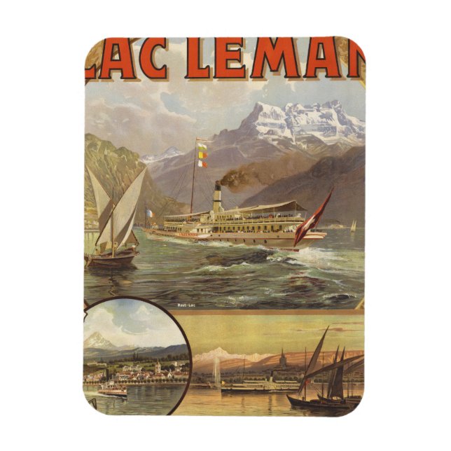 Genèvesjön Resa Magnet (Vertikal)