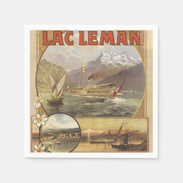 Genèvesjön Resa Pappersservett (Framsidan)
