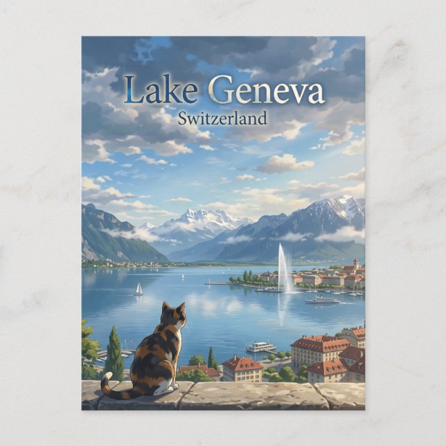 Genèvesjön Schweiz Vykort (Framsida)