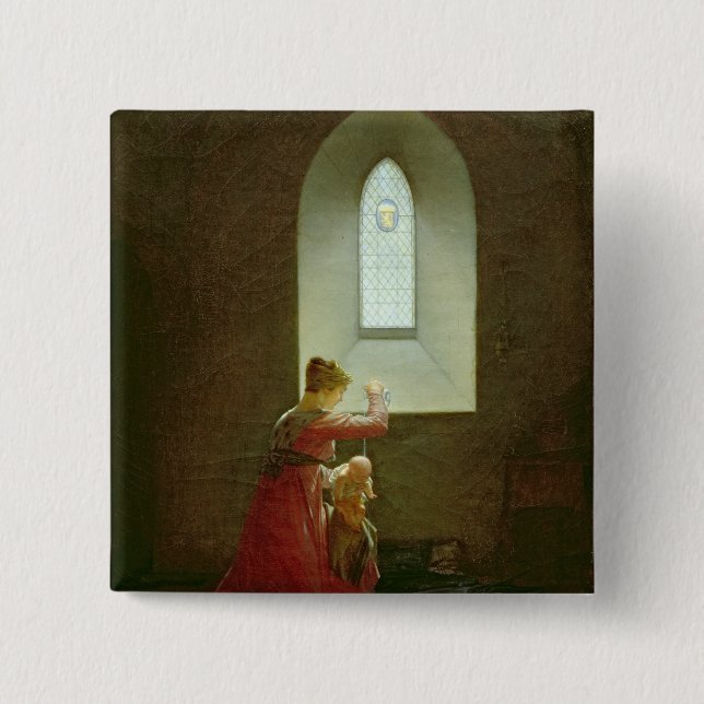 Genevieve av Brabant som döper henne Son i Knapp (Framsida)